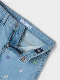 NAME IT Sommerfugle Shorts Bella Light Blue Denim Butterfly